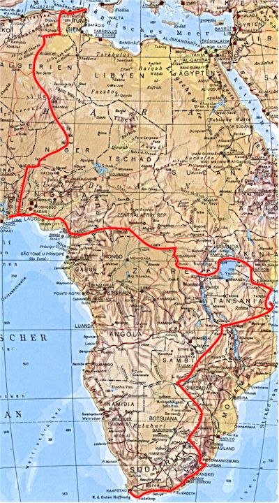 unsere Afrika-Route